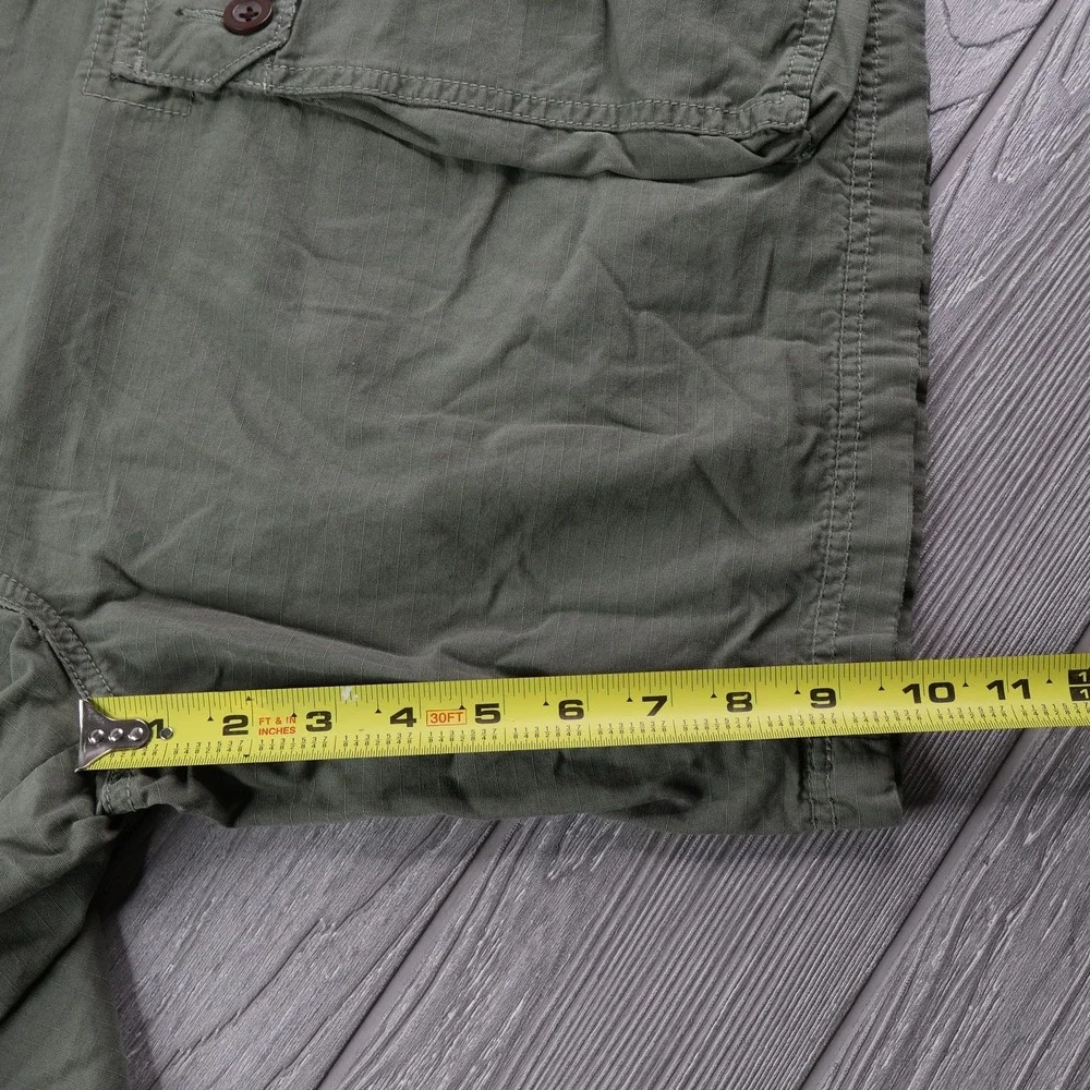 NEW J Crew Shorts Mens 33 Green Military Baggy Cargo Paratrooper Flight Wideleg - Picture 6 of 6